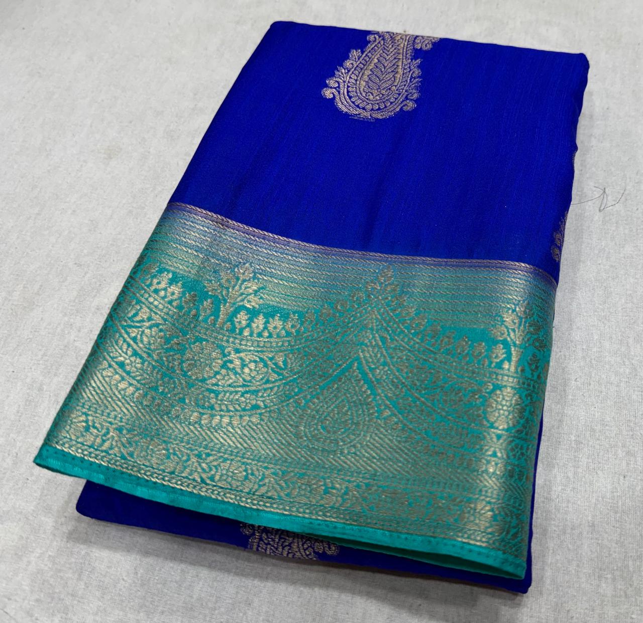 Latest Design – Premium Matka Silk Saree with Contrast Border