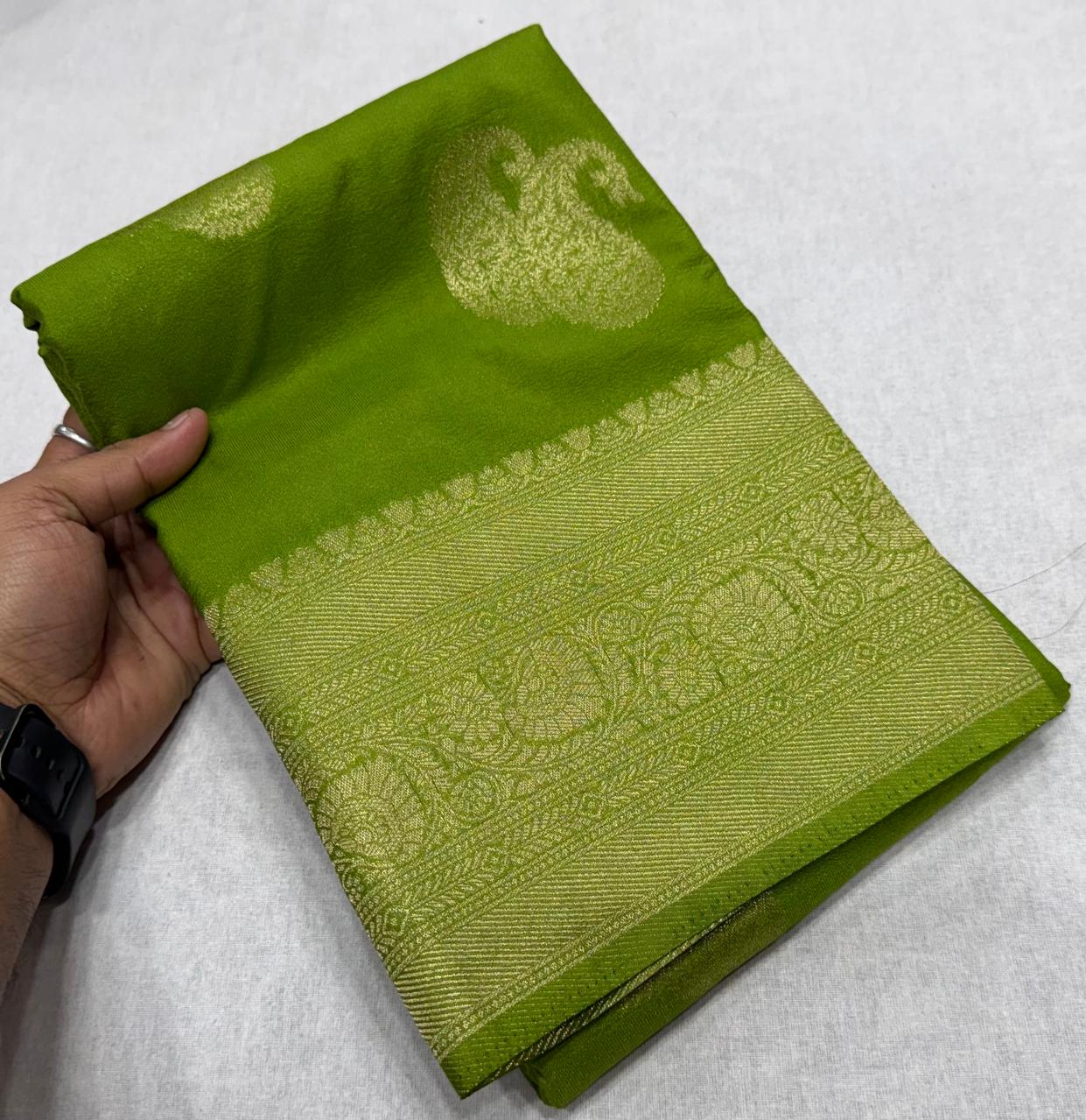 Premium Khaddi Georgette Self Design Sarees