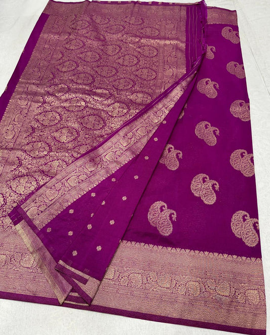 Premium Khaddi Georgette Self Design Sarees