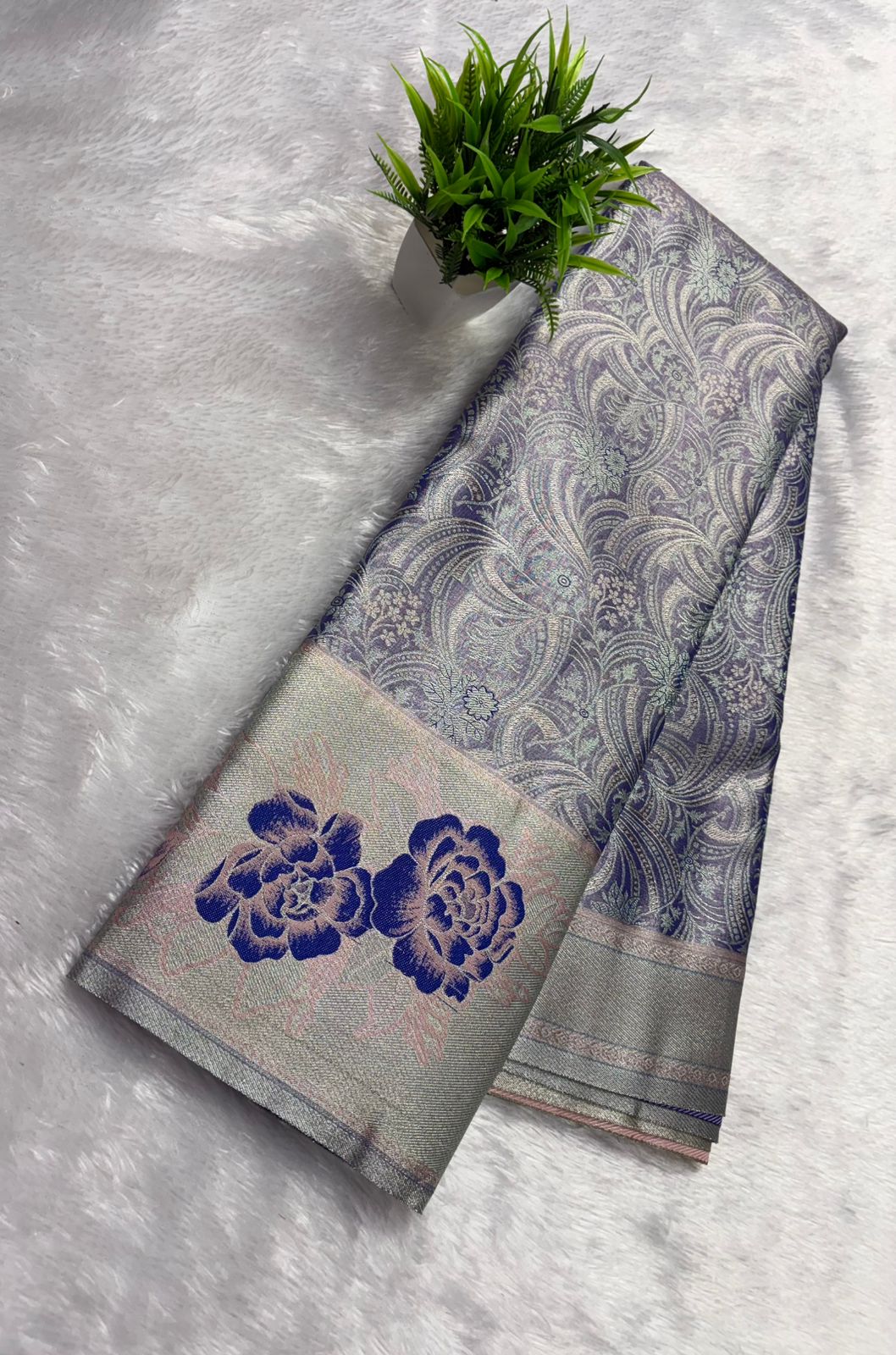 Premium Semi Kanchi Tissue Silk Saree