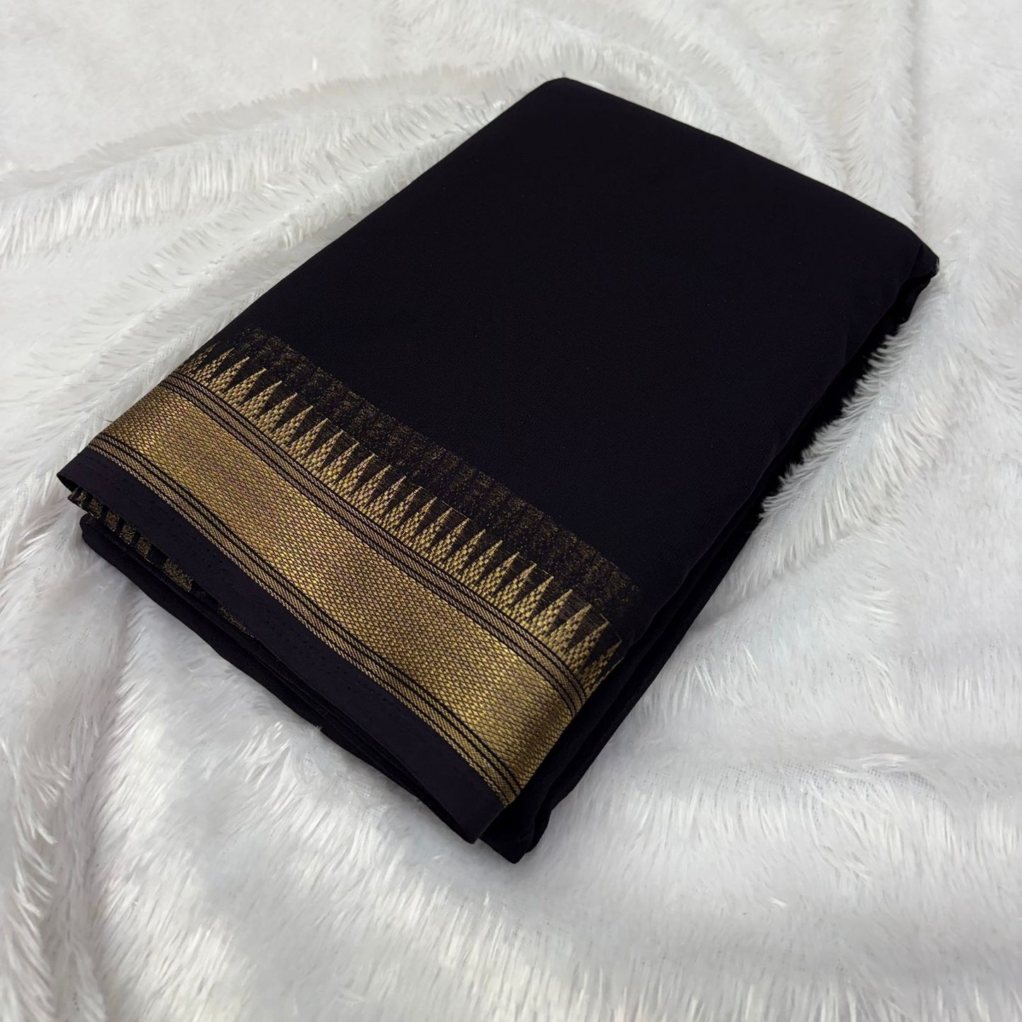 Premium Georgette Silk Saree – Self Colour Collection