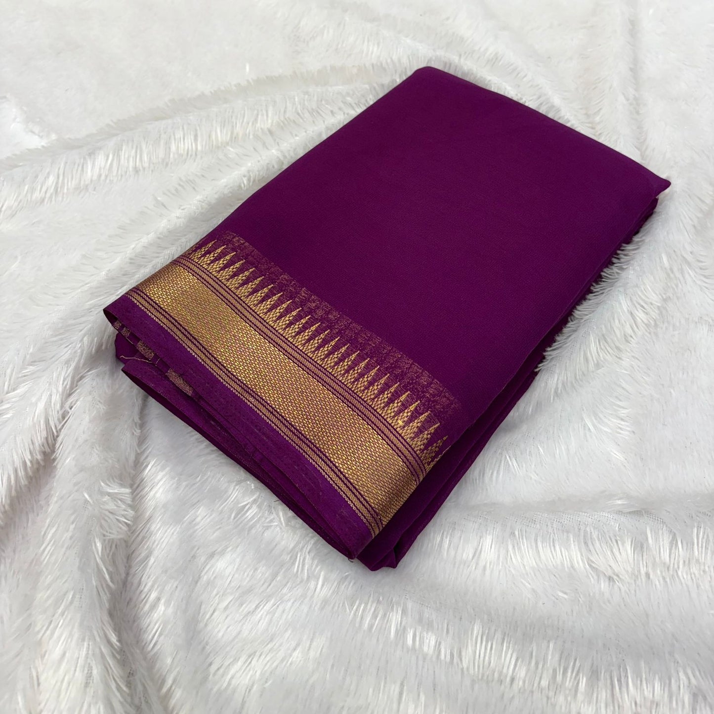 Premium Georgette Silk Saree – Self Colour Collection