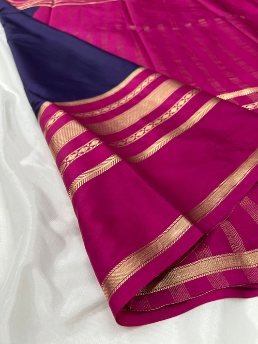 Mysore Crepe Silk Saree with Chit Pallu Premium Colour Range