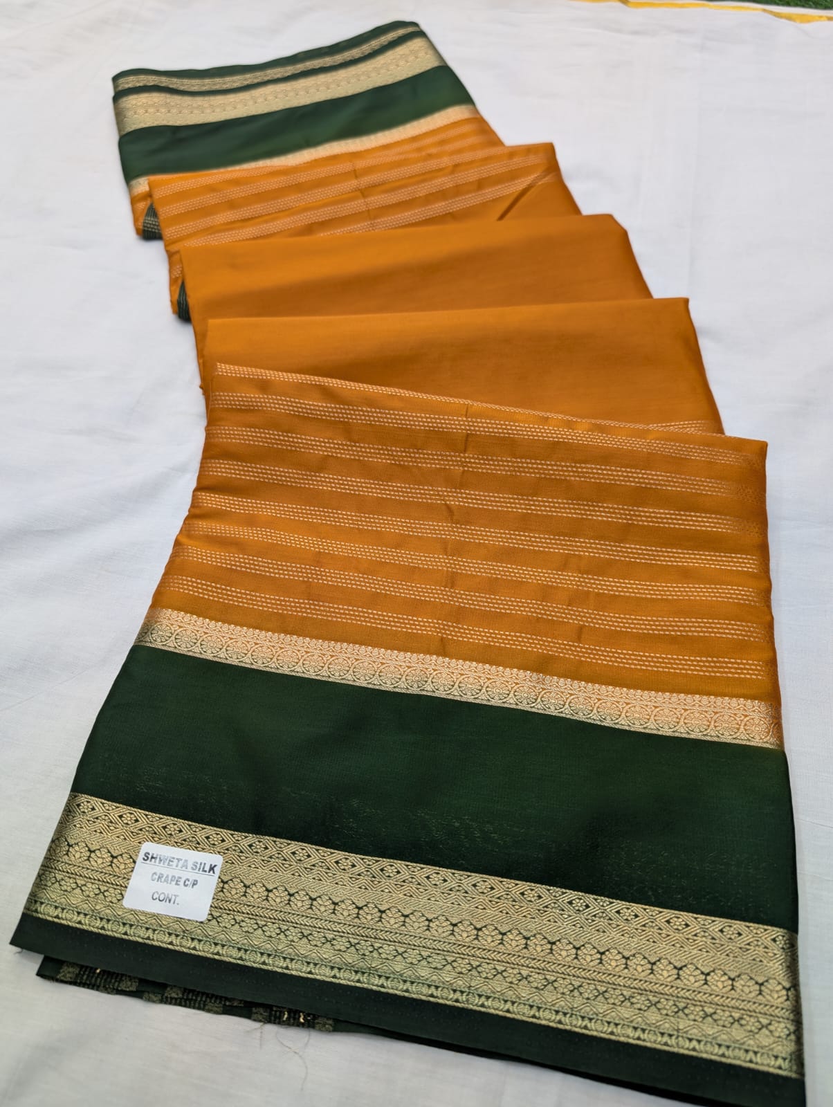 ✨ Premium Stripes Pattern Semi Mysore Silk Sarees