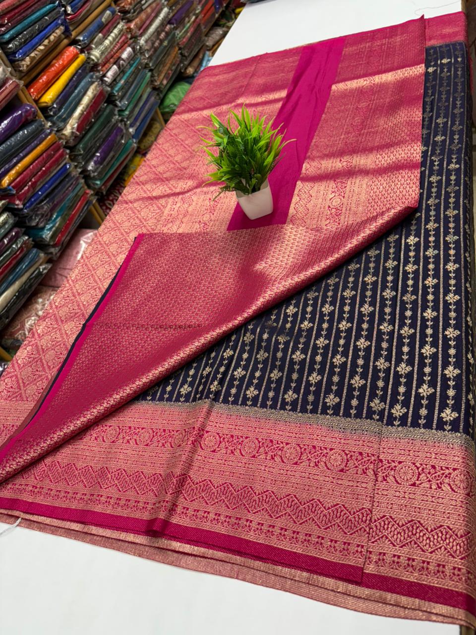 ✨ Premium Banarasi Georgette Silk Saree ✨
