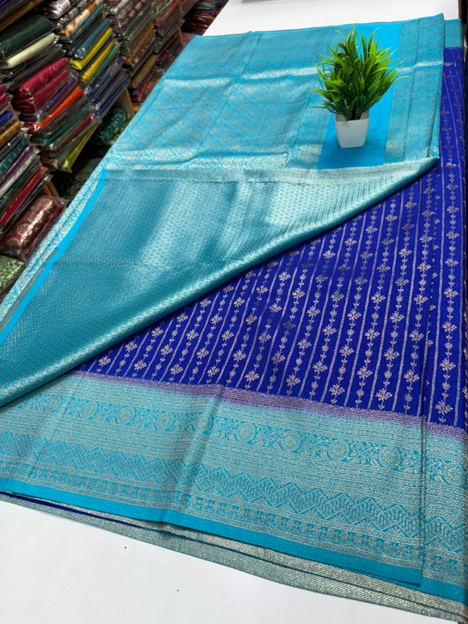 ✨ Premium Banarasi Georgette Silk Saree ✨