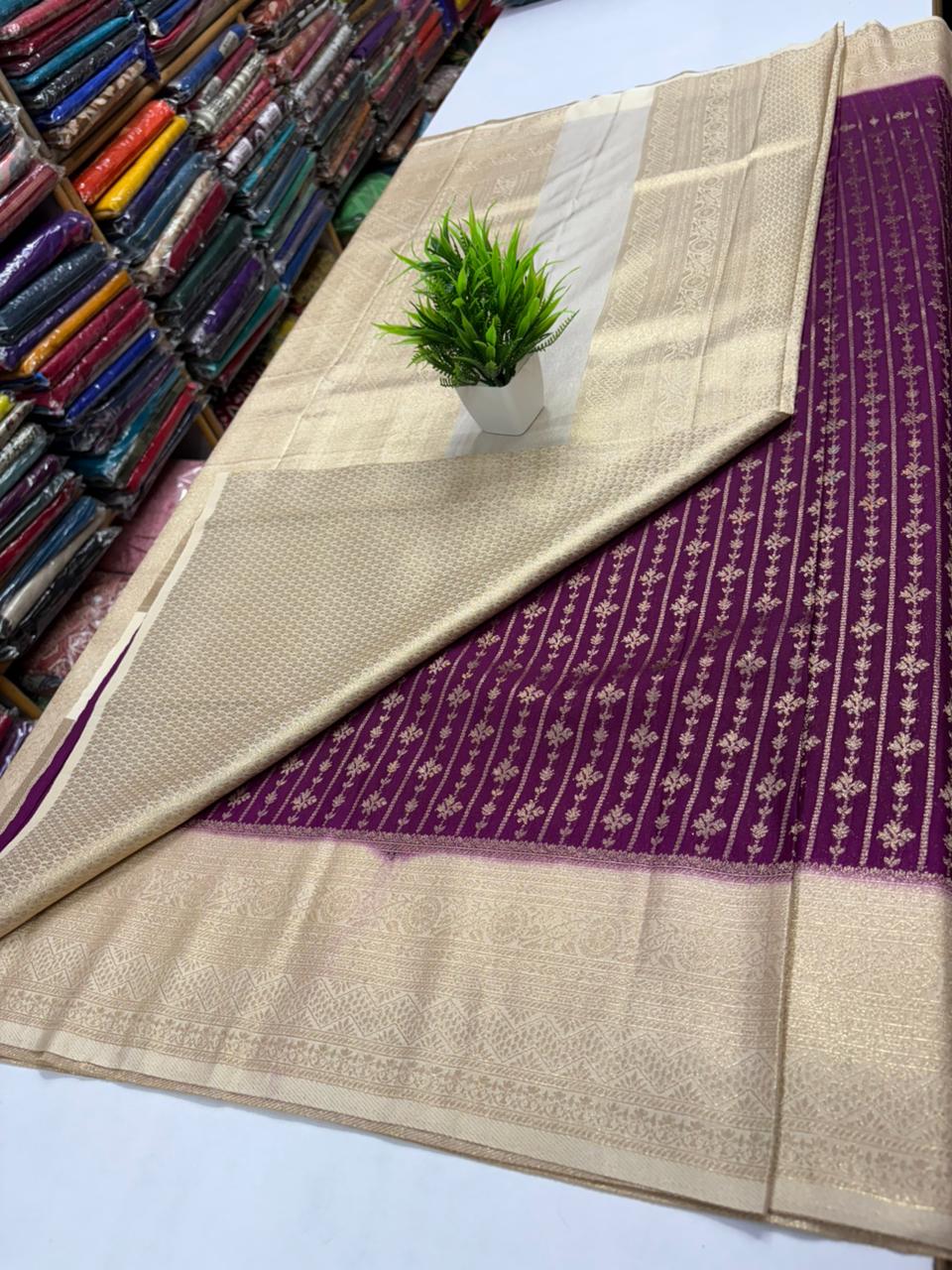 ✨ Premium Banarasi Georgette Silk Saree ✨
