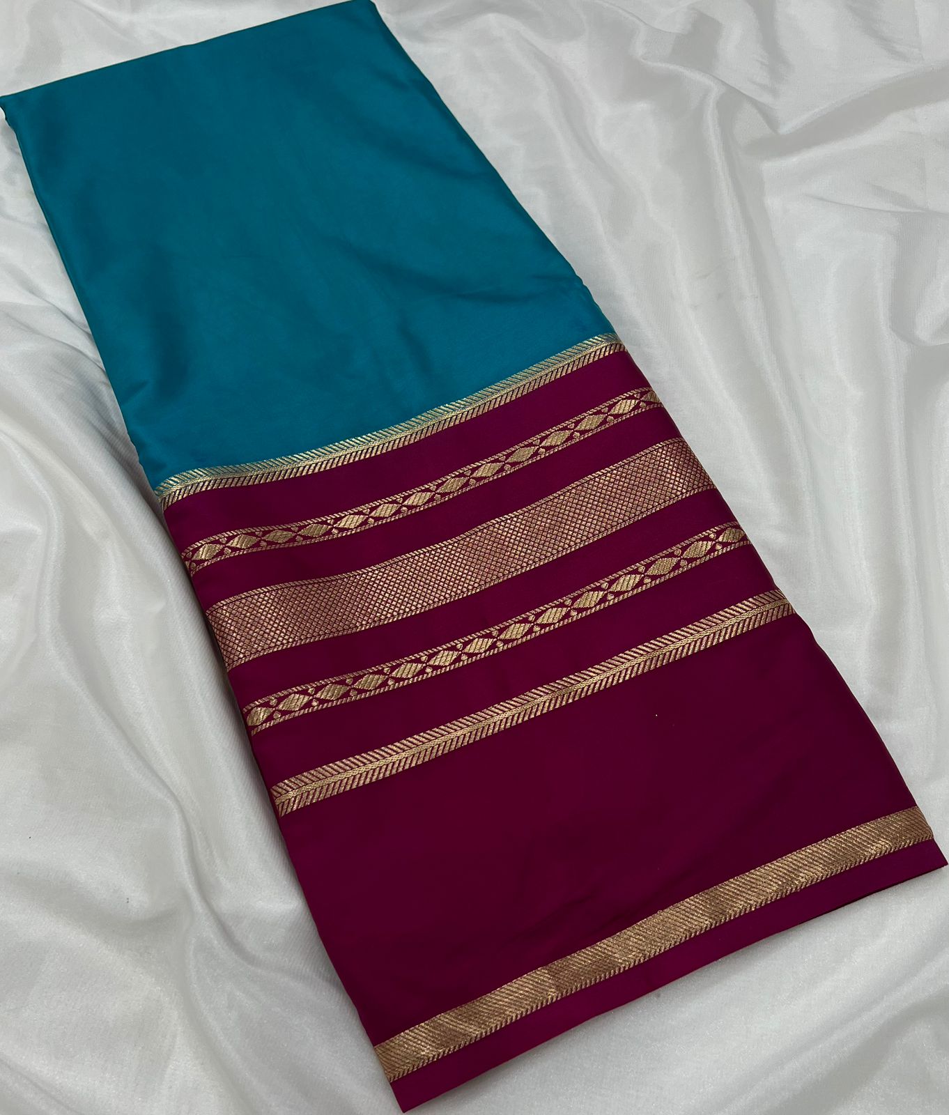 Mysore Crepe Silk Saree with Chit Pallu  Premium Colour Range