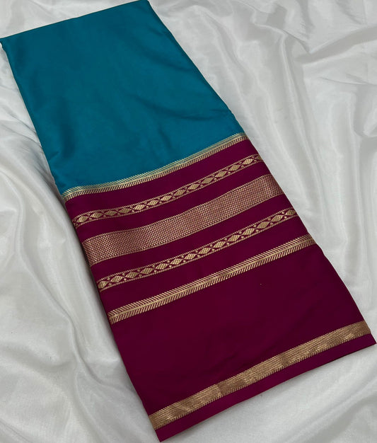 Mysore Crepe Silk Saree with Chit Pallu  Premium Colour Range