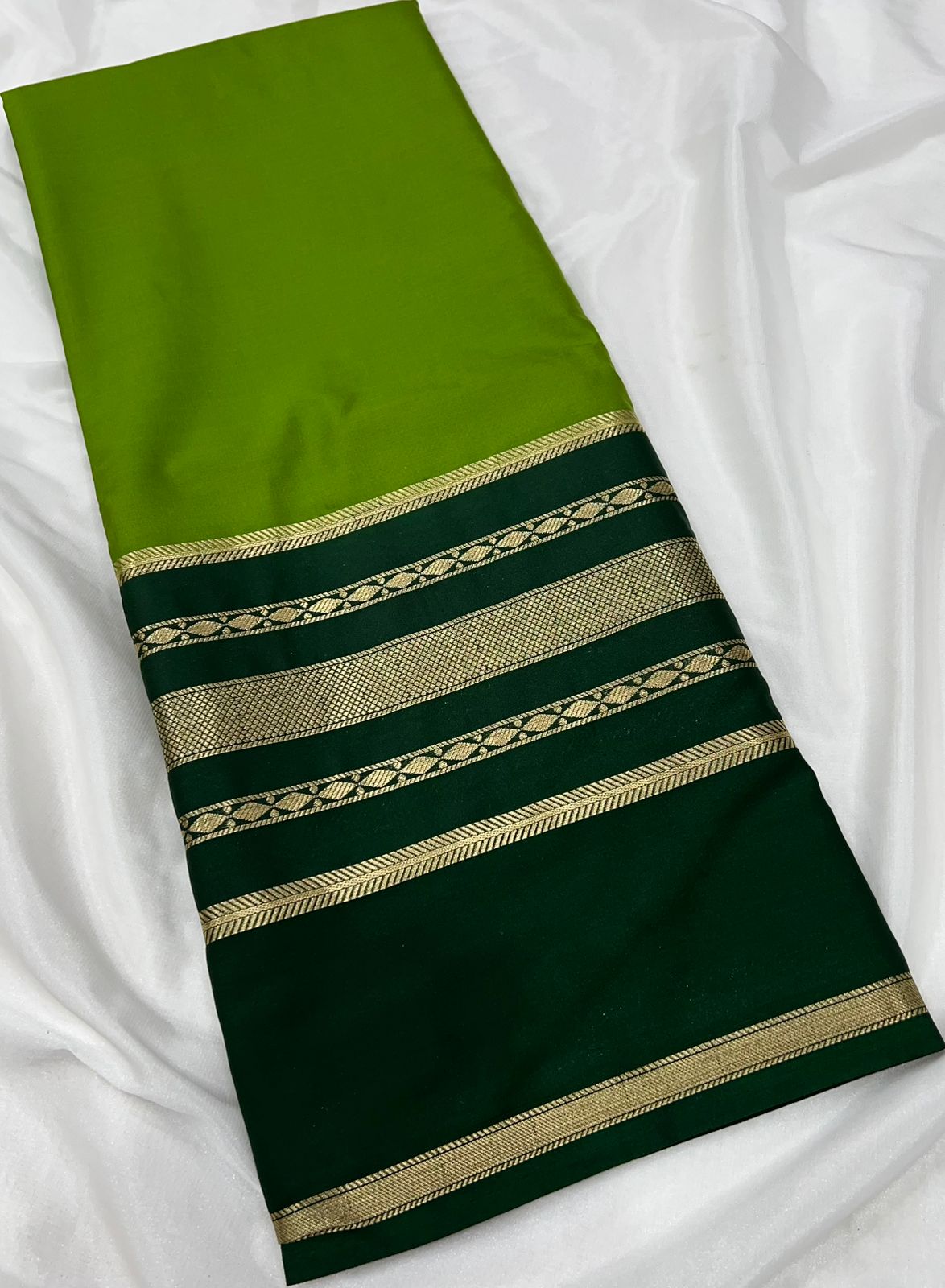 Mysore Crepe Silk Saree with Chit Pallu  Premium Colour Range