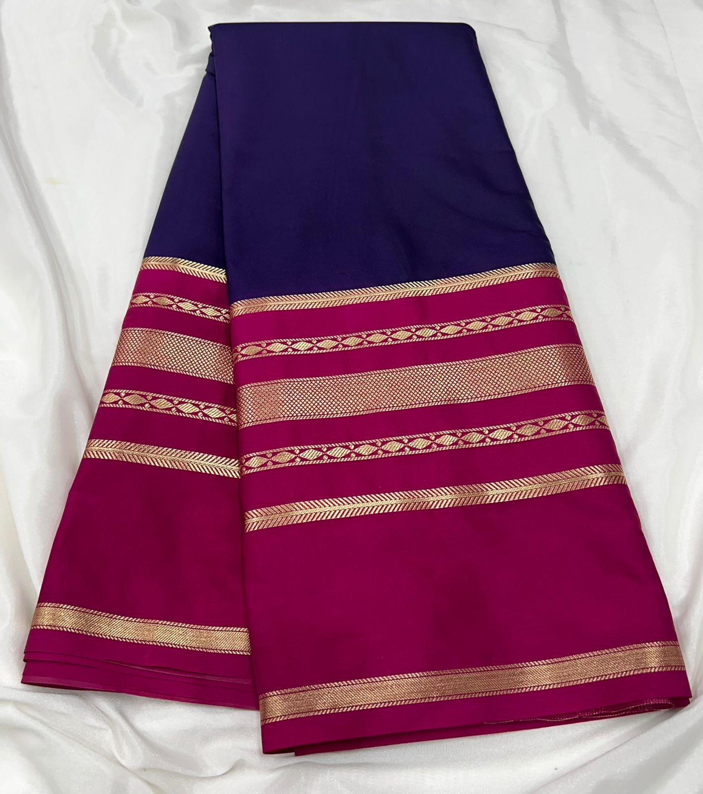 Mysore Crepe Silk Saree with Chit Pallu  Premium Colour Range