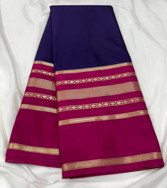 Mysore Crepe Silk Saree with Chit Pallu  Premium Colour Range