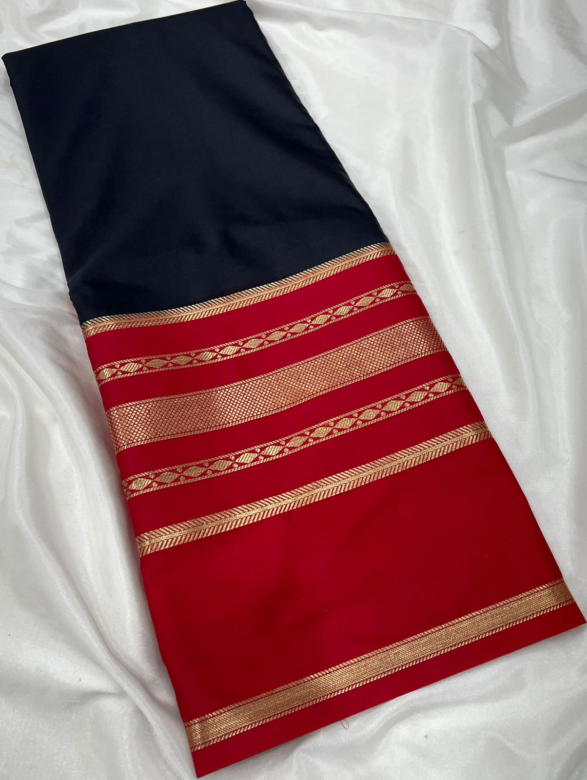 Mysore Crepe Silk Saree with Chit Pallu  Premium Colour Range