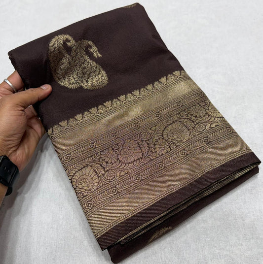 Premium Khaddi Georgette Self Design Sarees