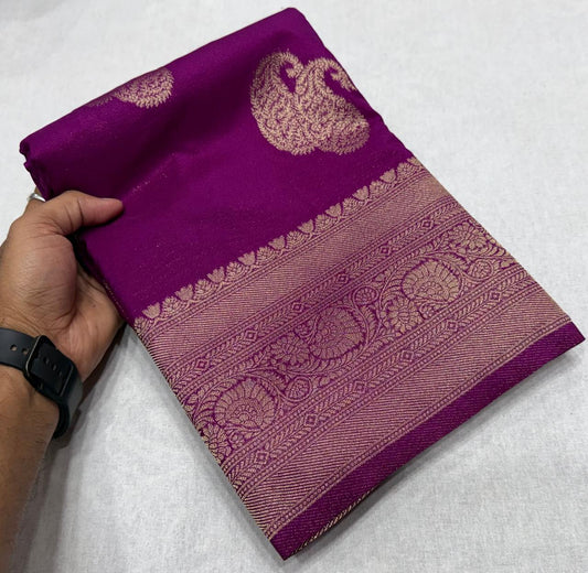 Premium Khaddi Georgette Self Design Sarees