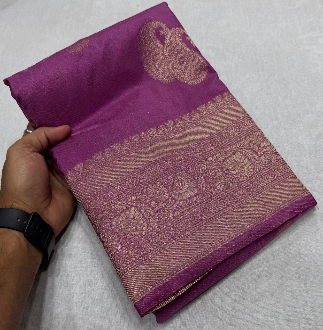 Premium Khaddi Georgette Self Design Sarees