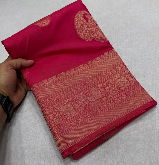 Premium Khaddi Georgette Self Design Sarees