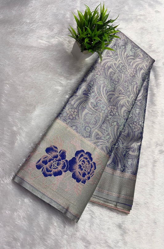 Premium Semi Kanchi Tissue Silk Saree
