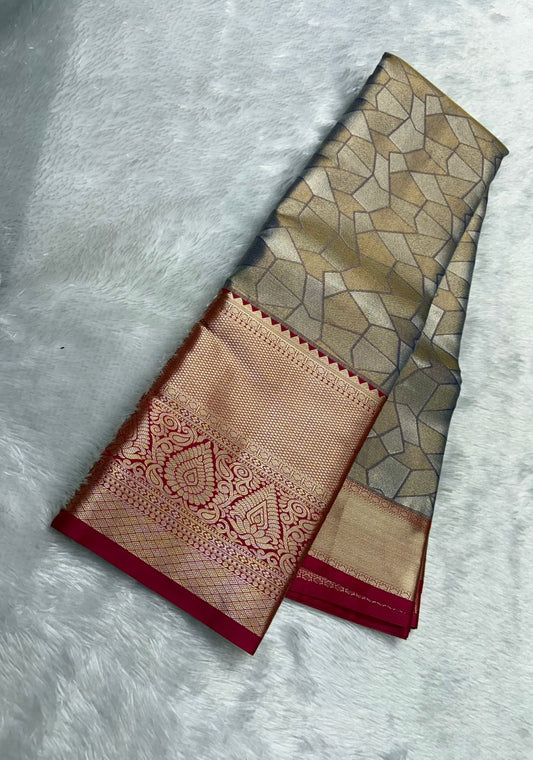 Premium Semi Kanchi Tissue Silk Saree