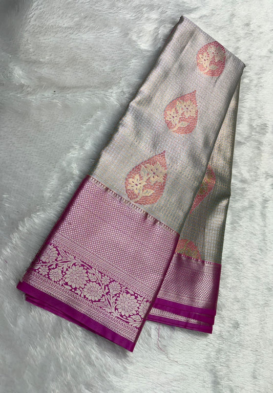 Premium Semi Kanchi Tissue Silk Saree