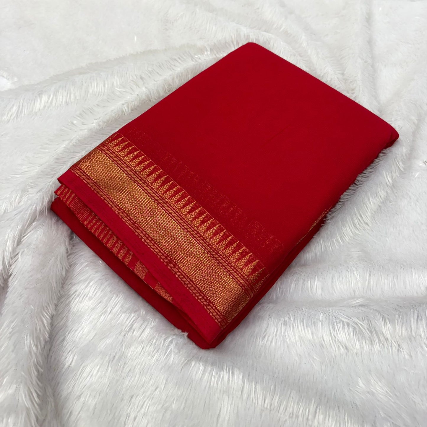 Premium Georgette Silk Saree – Self Colour Collection