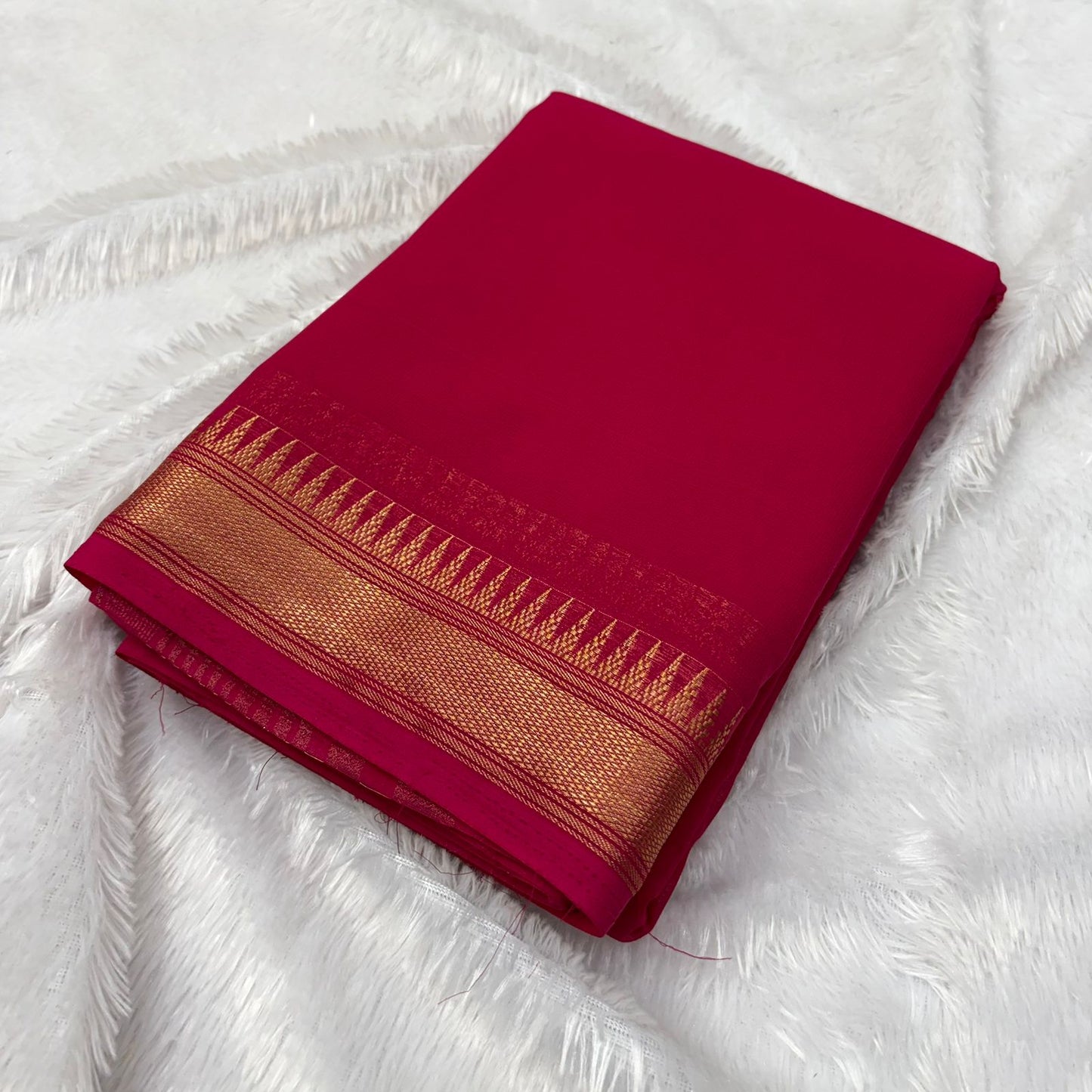 Premium Georgette Silk Saree – Self Colour Collection