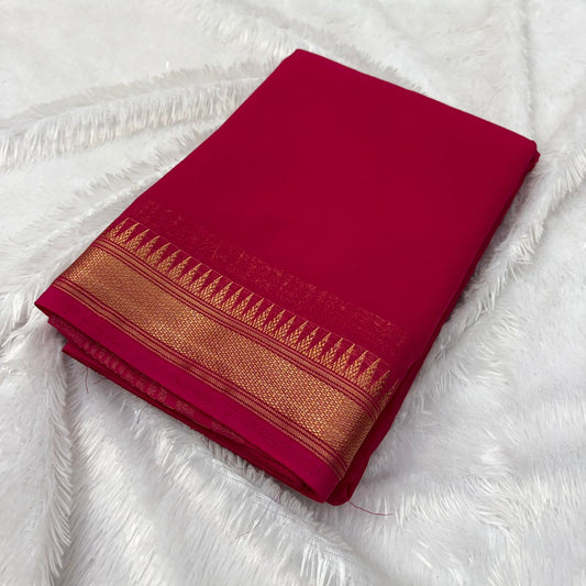 Premium Georgette Silk Saree – Self Colour Collection