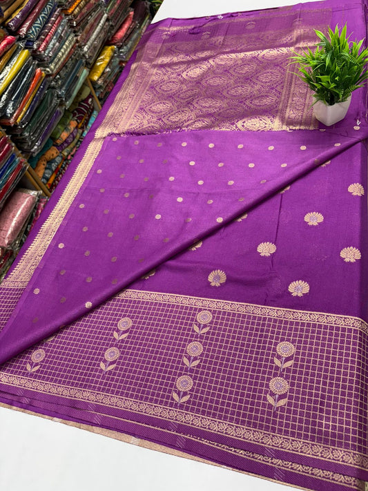 ✨ Premium Quality Georgette Crepe Silk Saree with All-Over Buttas ✨
