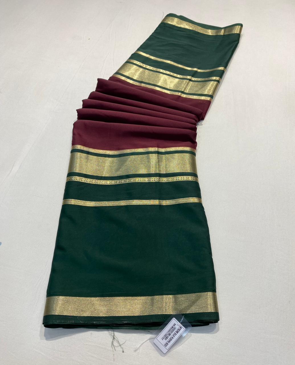 ✨ Most Demanding Premium Quality Semi Mysore Crepe Silk Sarees ✨
