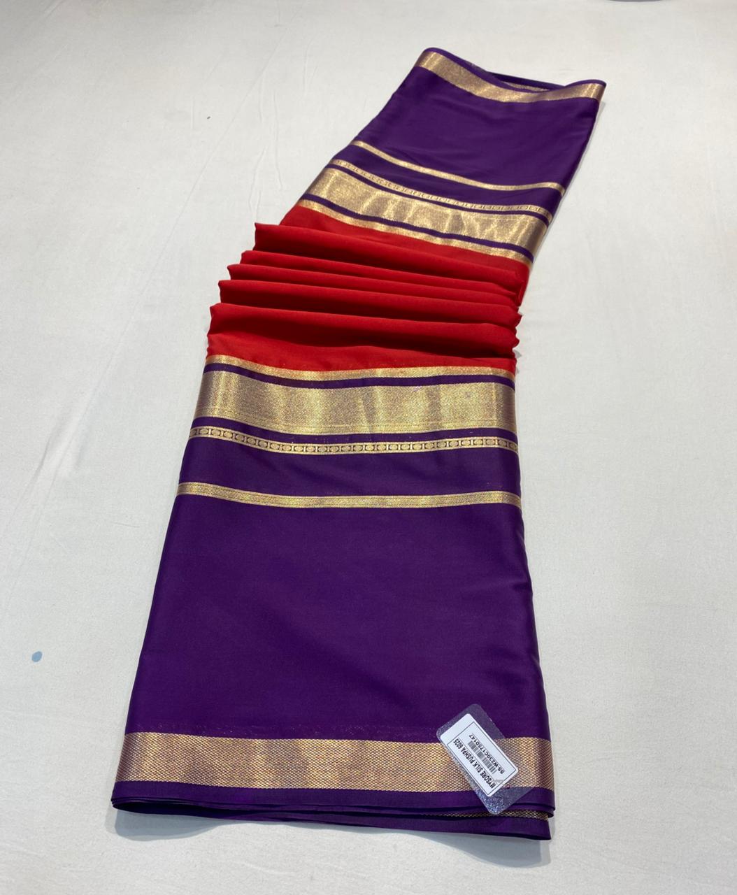 ✨ Most Demanding Premium Quality Semi Mysore Crepe Silk Sarees ✨