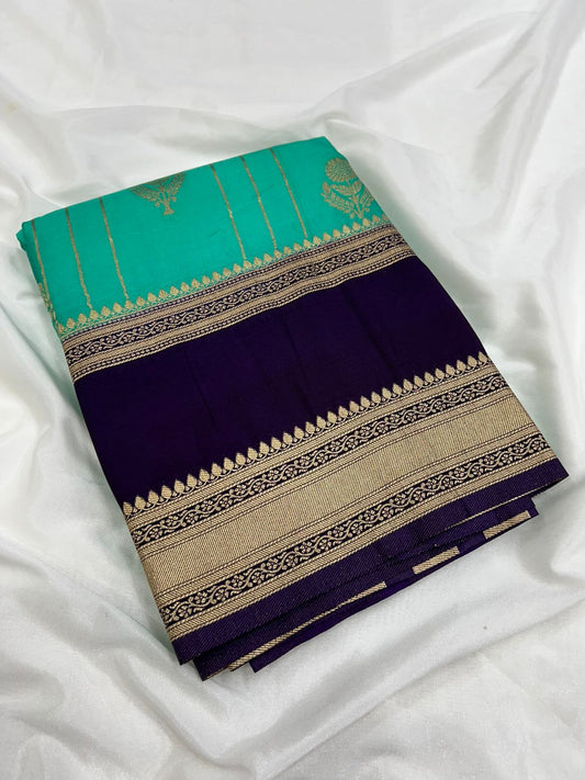 Premium Imitation Border Crepe Silk Saree – Rich Pallu & Contrast Collection