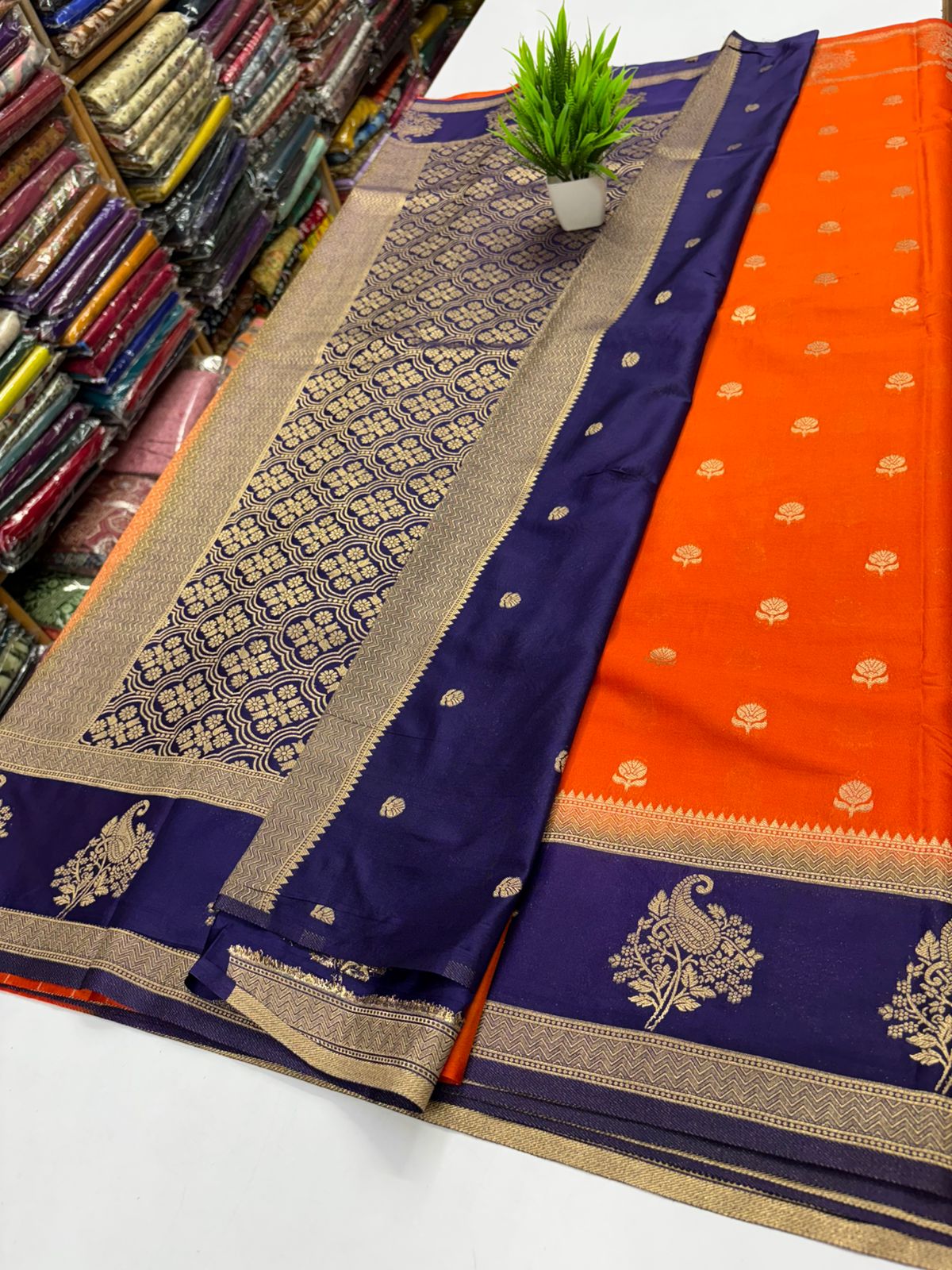 Premium Banarasi Crepe Silk Saree