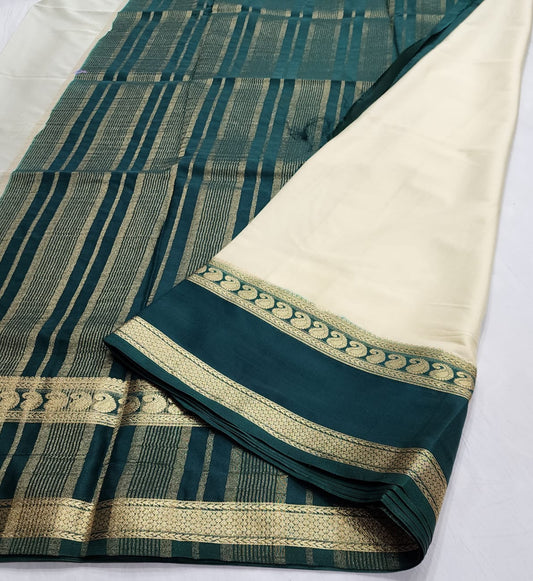 Mysore crepe silk bentex contrast border