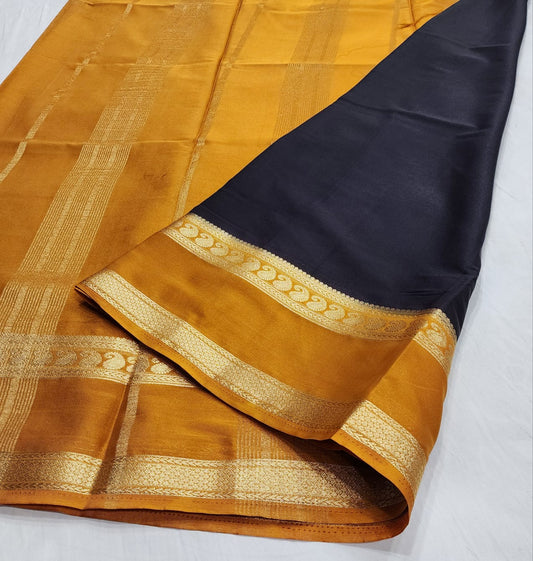 Mysore crepe silk bentex contrast border