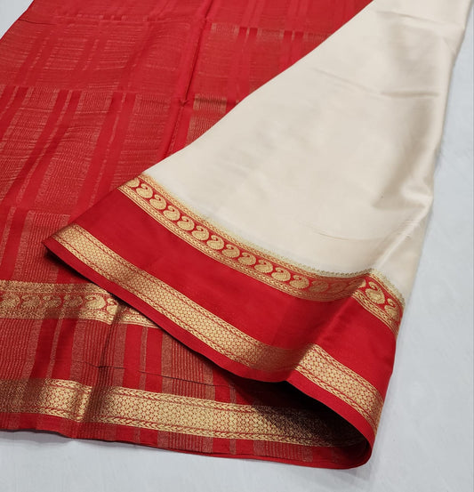 Mysore crepe silk bentex contrast border