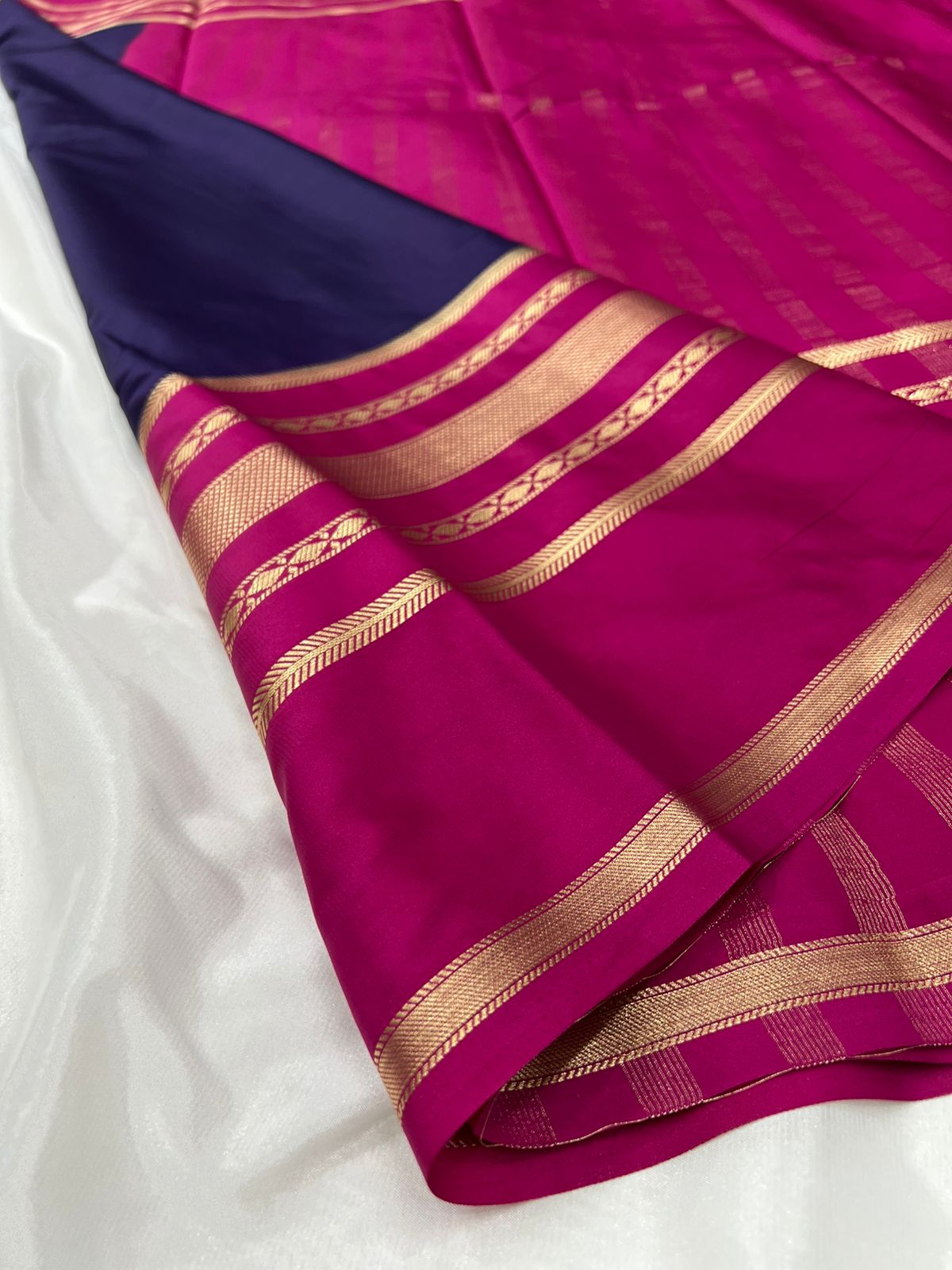 Mysore Crepe Silk Saree with Chit Pallu  Premium Colour Range
